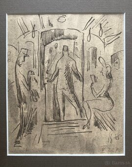 3 x Vlastimil Beneš, tušové kresby na papieri - 6