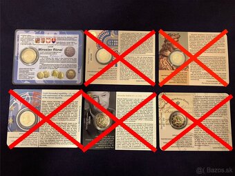 Mincové kartičky - coincards - Slovensko - takmer komplet - 6