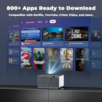 LED projektor Lisowod Netflix Wi -Fi - 6