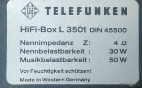 Predám hifi reproduktory Telefunken L 3501 - 6