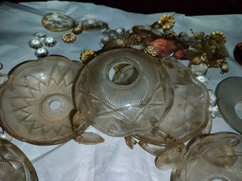 Starý svietnik Sada na reštaurovanie Krištáľ sklo plast - 6
