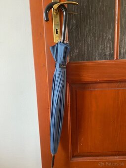 Poloautomatický holový elegantný dáždnik Tmavo modrý Sasino - 6