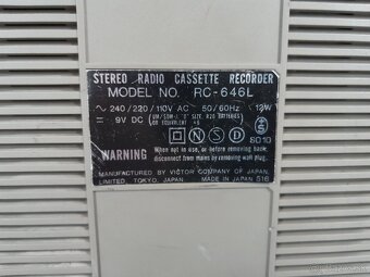 Vintage JVC RC-646L Rádio magnetofón - 6