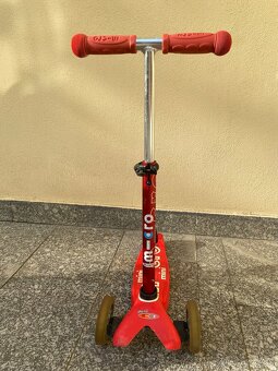 Kolobežka/odrážadlo MICRO Mini 3v1, červenè - 6