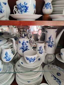 Retro porcelán modrá ruža Bohemia - 6