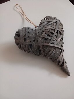 Staršie vypuklé lykové srdce po mamine 25x22x6 cm - 6