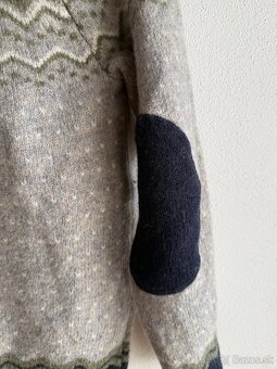 Vlnený sveter Fjallraven Ovik Knit Sweater W Navy - 6