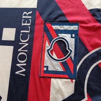 Rare moncler tričko s potlačou s prímesou hodvábu M - 6