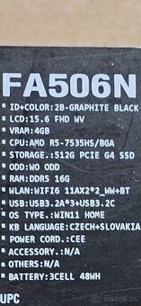 Notebook.Asus TUF GAMING A15 - 6