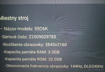 Predám Televízor TCL - 6