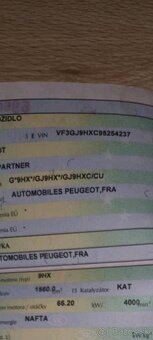 Predám Peugeot Partner 1,6D - 6