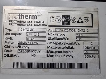 Predám/vymením závesný plyn. kotol Protherm Tiger KTZ 12-ZP - 6