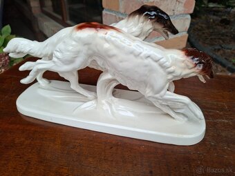 Soška porcelánová socha psy chrty - 6