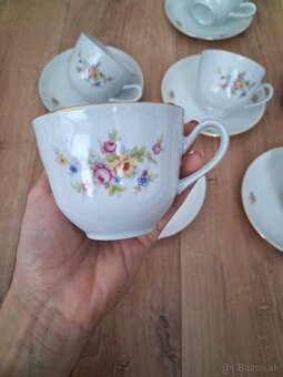 Porcelánová kávová sada - šálky + podšálky - 6