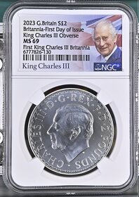NGC Prvá minca a prvý deň vydania s Charlesom III. 619ks - 6