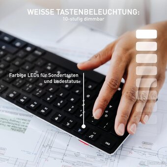 mechanická podsvietená klávesnica CHERRY KW X ULP DE layout - 6