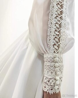 Predám svadobné šaty veľ. S - 166cm/53kg - 6