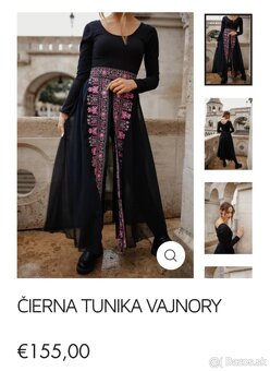 Rezervované - vyšívaná tunika zn. J. Wurll Kocanová - 6