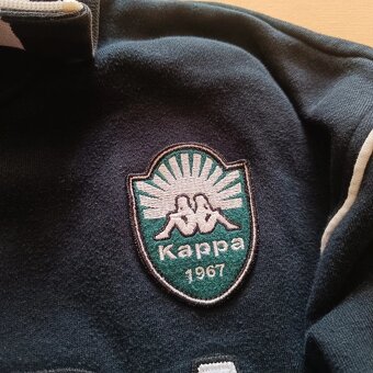 Vintage Kappa čierna mikina na zips retro XL - 6