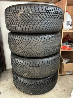 Originál Alu disky Audi R18 8Jx18 ET39 245/45 + zimné pneu - 6