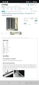 Úplne nová sprchova zástena Amadeo 1200mm x 900mm + vanička - 6