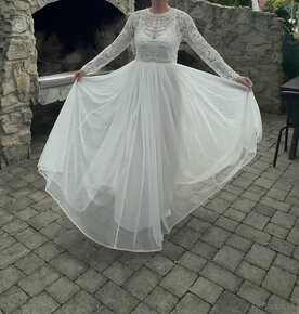 Svadobné šaty vyšívané korálkami - 6