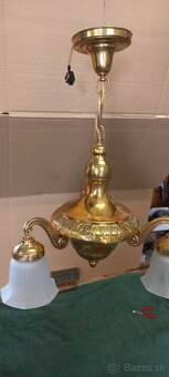 Mosadzný luster trojramený - 6