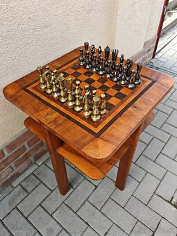 Šachový stolík s kovovým šachom - 6