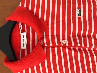 NOVÉ LACOSTE originál pasikave pánske polotricko M/L - 6