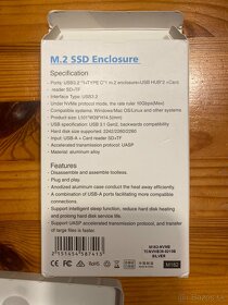 Externy disk - SSD m.2 enclosure Nvme - nový - 6