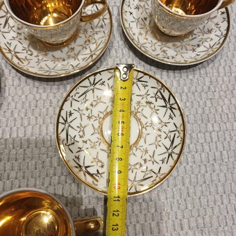 Porcelánová kávová sada - šálky + podšálky - 6