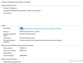 Notebook HP Compaq 6735s
- 6