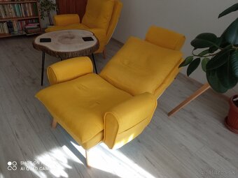 Žlté polohovacie kreslá nové spolu 300 € - 6