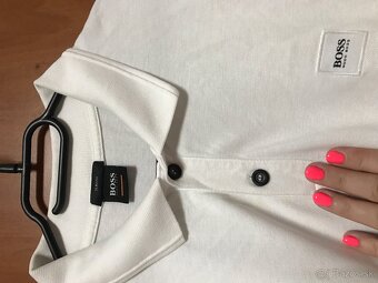 HUGO BOSS originál white pánske polotricko L/XL - 6