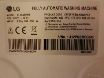 LG parná práčka plnená spredu - 6