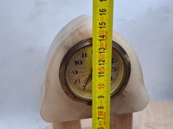 Predám funkčné mramorové stolové hodiny 20te roky 42 € - 6