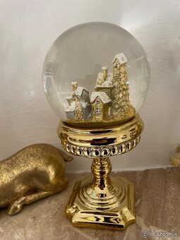 vianoce - luxusne zlate snezitko / gula - 6