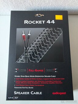 Audioquest rocket 44, repro kable, dlzka 2x2.5 m, zaruka - 6