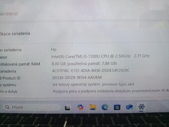 predám dotykový Hp elitebook x360 , Intel® Core™i5, Win 11 - 6