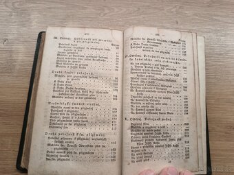starožitná Kresťanská katolícka modlitební kniha 1835 - 6