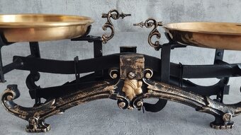 Staré dvoumiskové váhy do sbírky, k dekoraci - po renovaci - 6