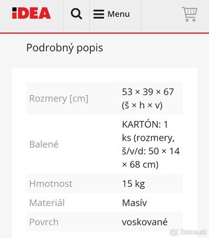 Skriňa a stolík-masív borovica - 6