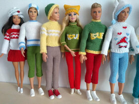 roláky pre bábiky barbie ken šaty oblečenie nohavice čiapky - 6