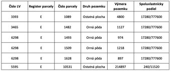 Raková – Spoluvlastnícke podiely na lesoch a lúkach - 6