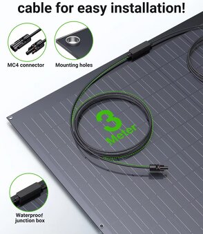 960W-4ks,monokryš.flexibilný solárny panel na balkon/karavan - 6