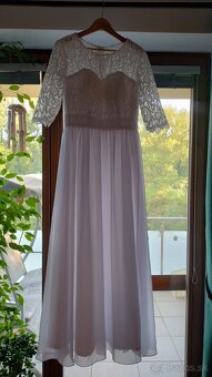 NOVÉ svadobné čipkované šaty - 6