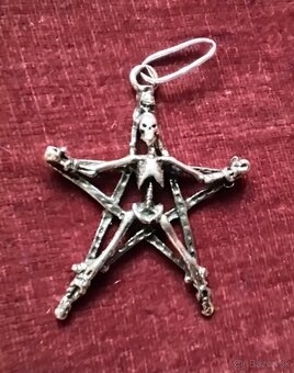 Stary strieborny popolnik, privesok - 6