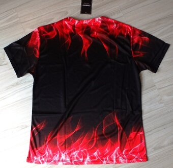 Elastické čierno červené tričko, v. L/XL/XXL - 6