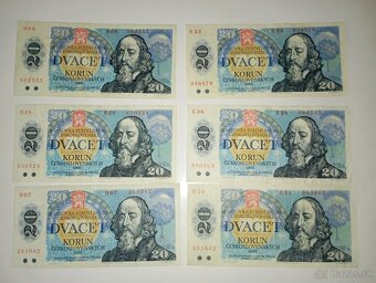 BANKOVKY 20 KČS 1988 OBĚ VYDANÉ SÉRIE - 6