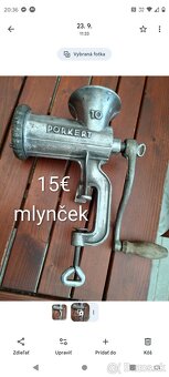 Sekery,geletka, jednoplatnička, pekáč, obedar, mlynček Porke - 6